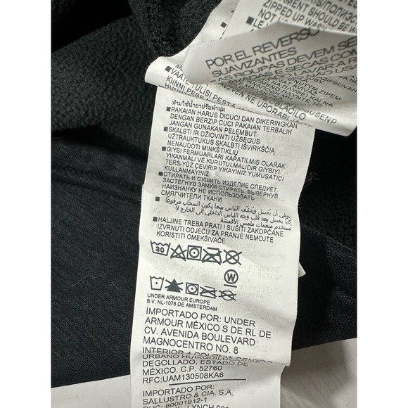 Under Armour Cold Gear Hooded 1/2 Zip Fleece Vest Womens Medium Black Loose - Picture 5 of 7